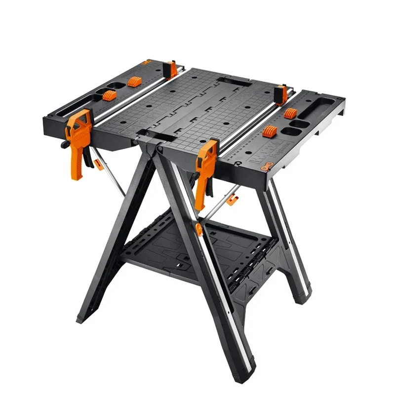 Multifunctional Work Tool Bench, Mobile Portable Woodworking Bench Saw Bench Folding Tool