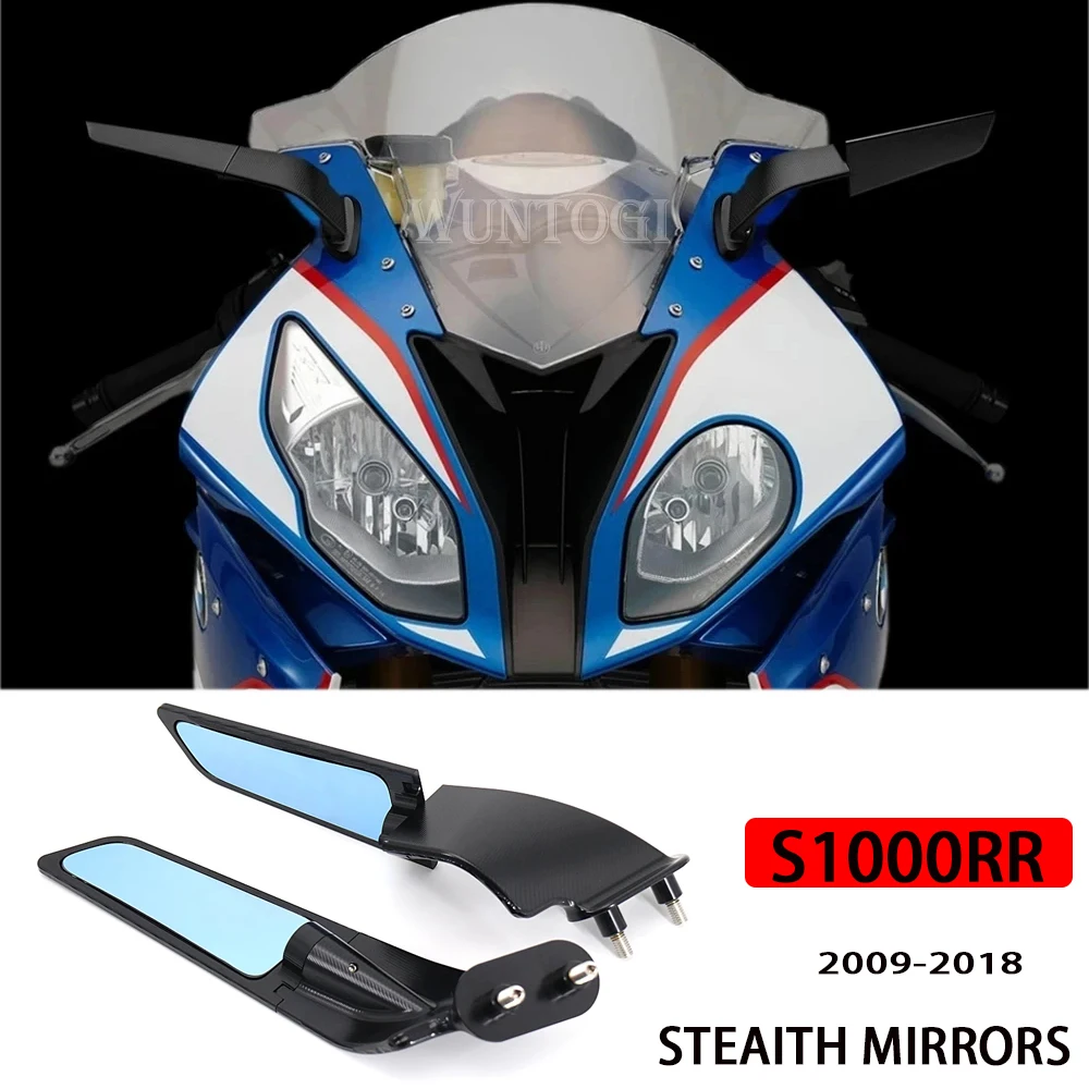 

For BMW S1000 RR S 1000RR 2009-2018 Accessories Stealth Mirror Adjustable Winglet Mirrors S1000RR Rotating Rearview Naked Mirro