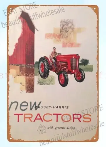 1955 MASSEY HARRIS tractor metal tin sign bar house pub studio plaques