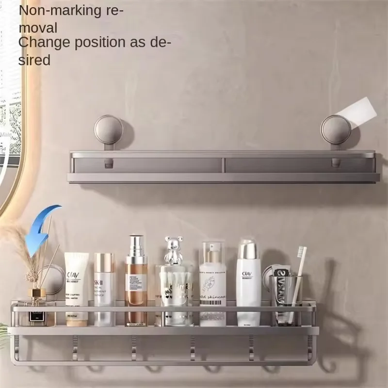 No Drill Suction Cup Suction Rack Bathroom Organizer Spacious Shower Shelves for Inside Shower, Kitchen,Home Decor Storage