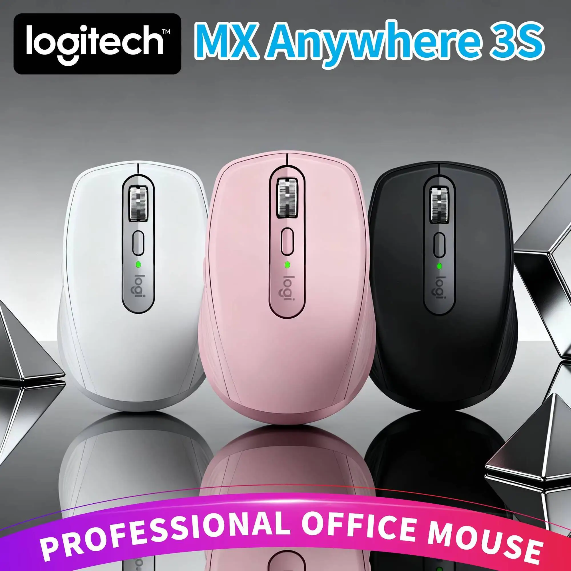 

Travel MX Anywhere 3S Mouse - 8K DPI Tracking, 3-Device Bluetooth, Quick Charge, Perfect for Short Field Trip & Campus Work