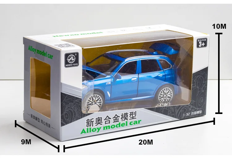 1:32 X5 Off-Road Vehicle with Sound and Light Pull Back Toy Model Ornament Diecast Alloy Car Model Collectible