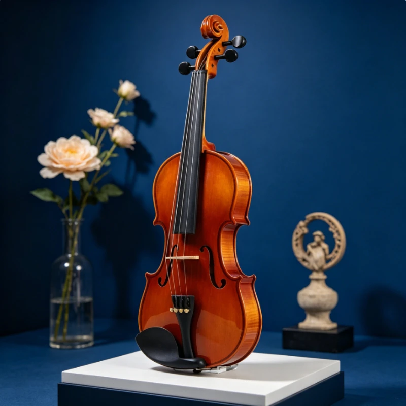 Violin 4x4 Professional High-end New Violin 4/4  Size Set with Case Beginner Violin Starter for Beginner Adults Student
