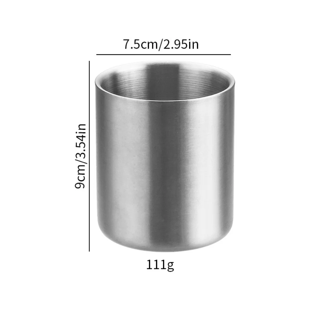 

Great For Gifting Double-layer Cup Handleless Cup Heat Resistant Stainless Steel Mug Double Layer Cup Lightweight And Portable