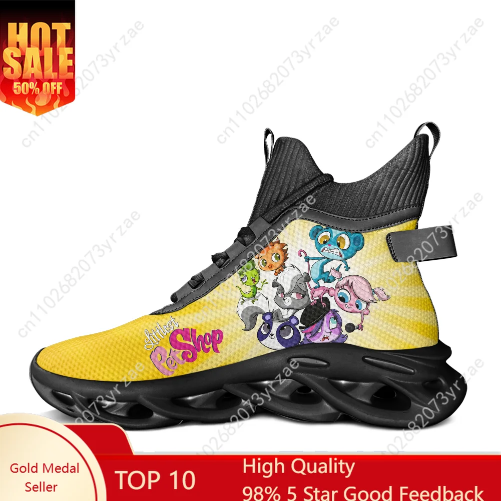 

Littlest Pet Shop High Top Flats Sneakers Men Women Sports Shoe High Quality Sneaker Lace Up Mesh Footwear Custom Made Shoes