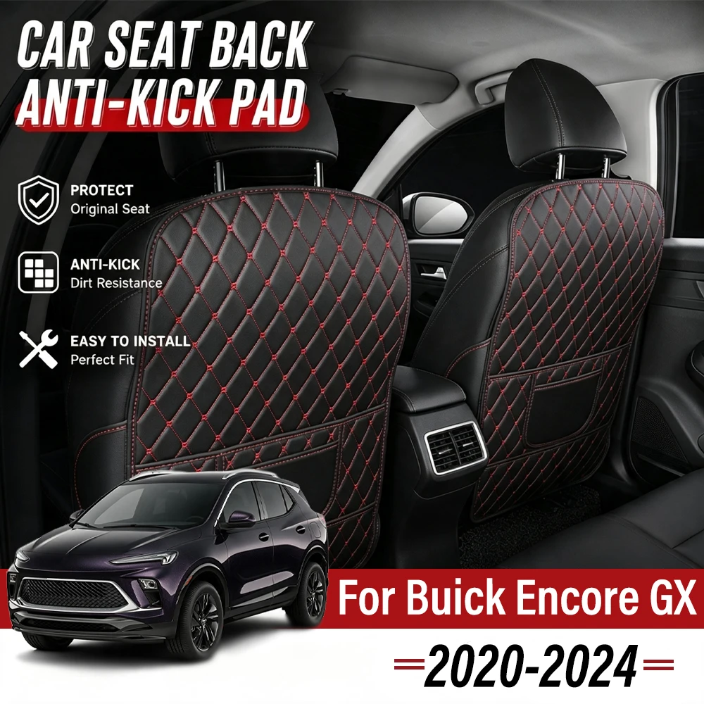 Easy Clean PU Anti Kick Mat Pads For Buick Encore GX 2020-2024 Dirt-Repellent, Two Color Choice, Quick Install Full Coverage