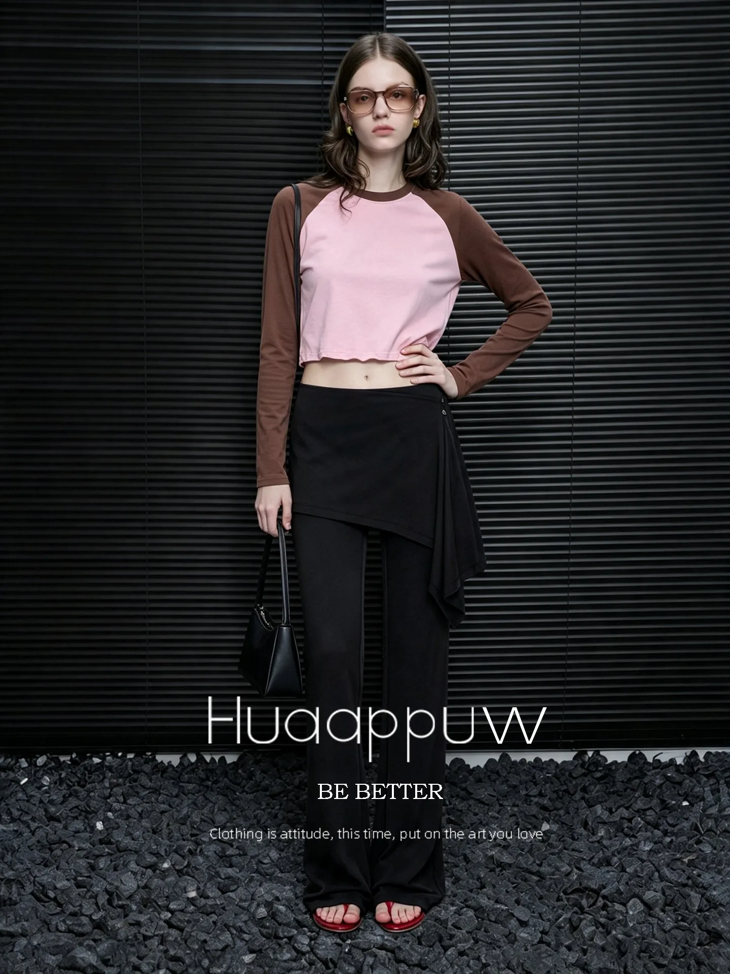 Huaappuw Skin-friendly Comfortable Women's Slim-fit Micro-flared Yoga Pants Casual Trousers High-waist Bell Bottoms