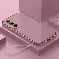 For OPPO Reno 12 Case OPPO Reno12 Pro Phone Case CPH2629 CPH2625 Cover reno 12 pro Luxury Square Plating Shockproof Back Cover