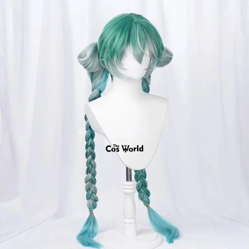 

aaa12 3VOCALOID Miku Zombie 80cm Long Straight Anime Cosplay Wigs Fiber Heat Resistant Synthetic Hair + Wig Cap