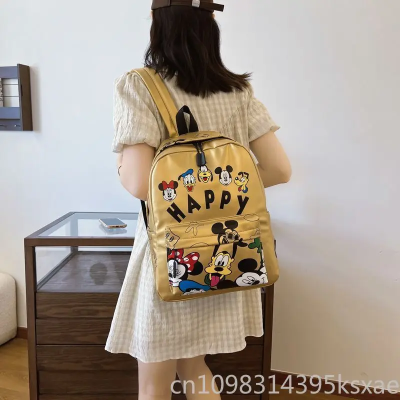 Disney Mickey Mouse Backpack Large Capacity School College Travel Daypack Cute Cartoon Print Rucksack for Women Girls Boys