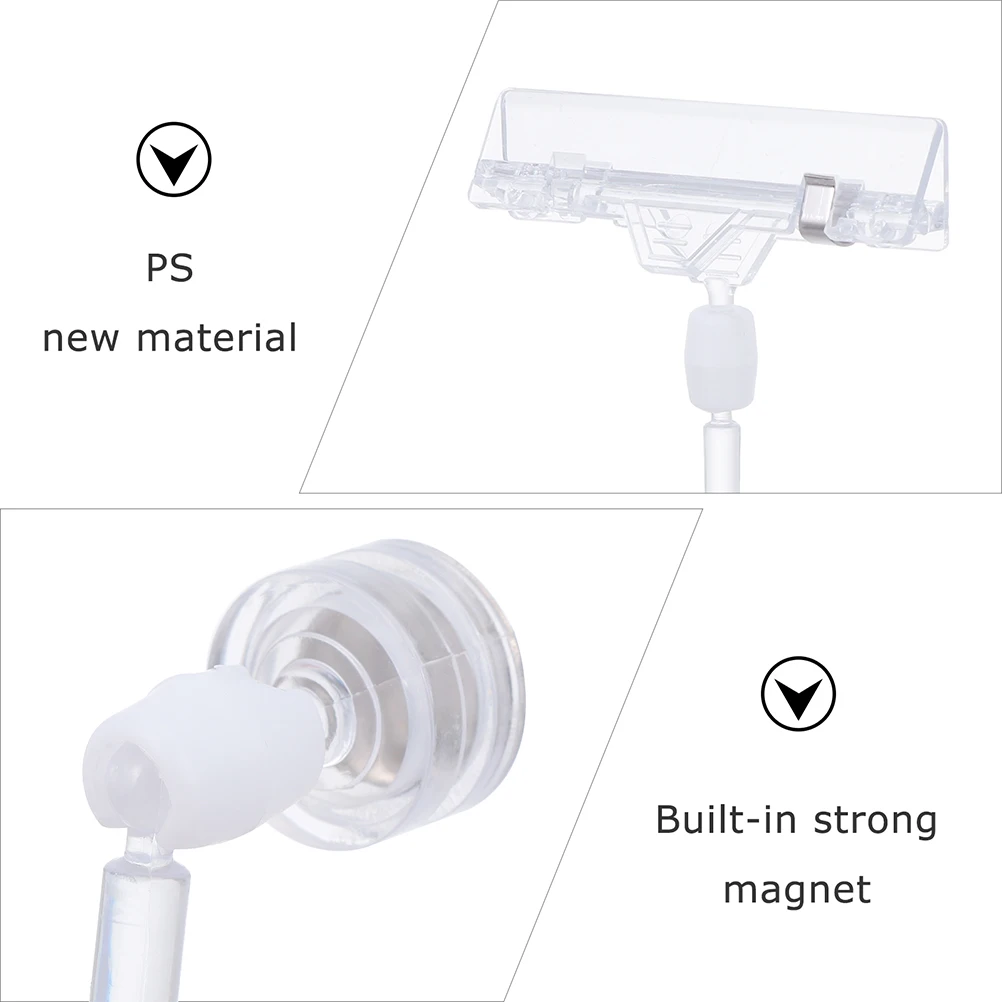 5pcs Price Tag Clips Food Sign Holder Display Stand For Supermarkets Retail Stores Wedding Table Numbers Label Clamps Desk Sign