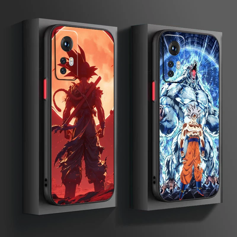 Art D-Dragon Ball Goku Frosted Translucent For Xiaomi Mi 13 12 12T 11T 11 11i 10T 10 9T Pro Lite Ultra 5G Funda Phone Case