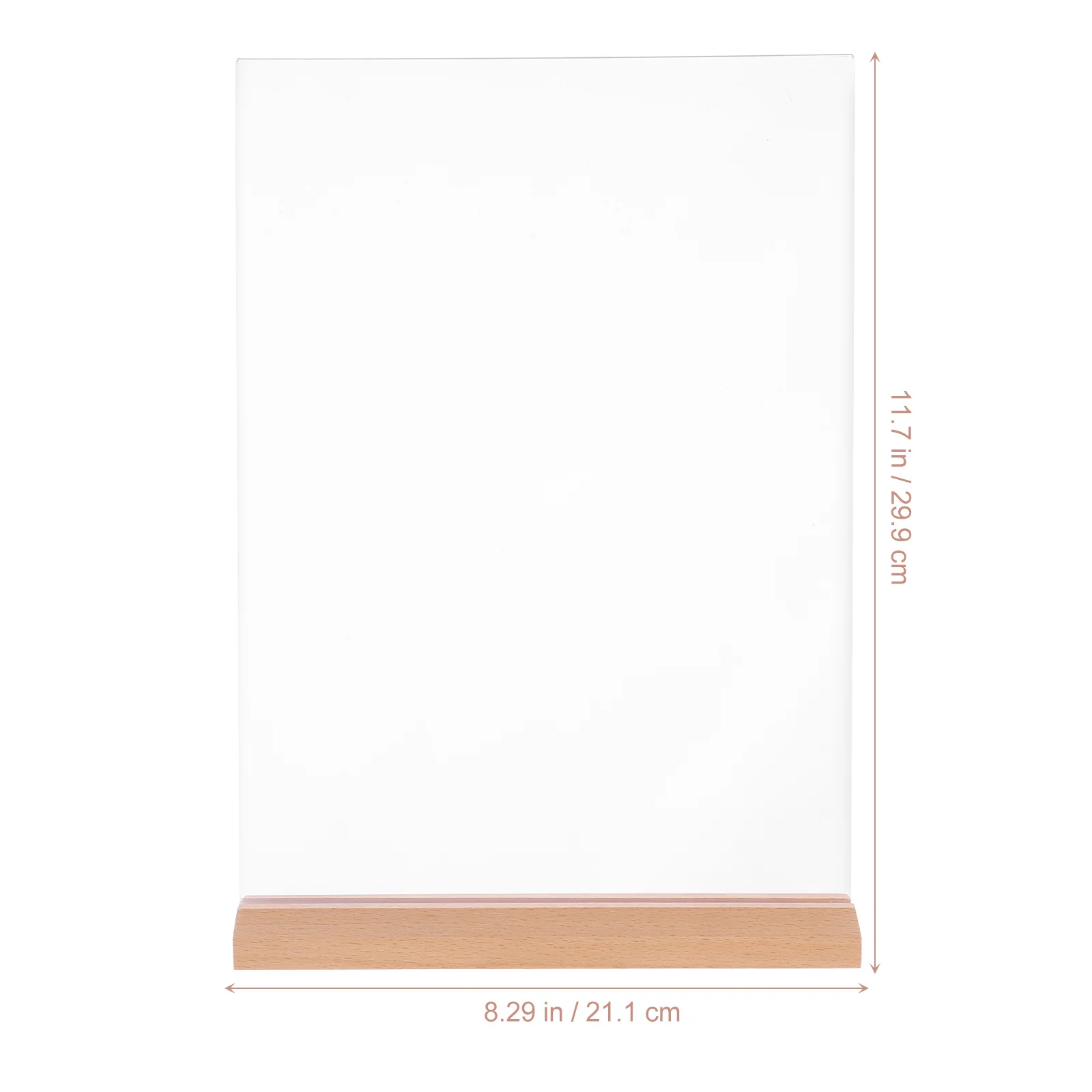 حامل علامة أكريليك حامل عرض كتيب واضح قاعدة خشبية شارة سعر مستقرة متعددة الأغراض سوبر ماركت الفاكهة الخضار الإعلان #6