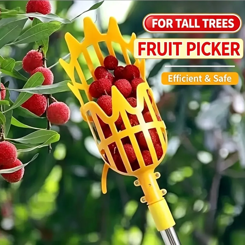 1PC Garden Basket Fruit Picker Head Multi-Color Plastic Fruit Picking Tool Catcher Agricultural Bayberry Jujube Picking Supplies