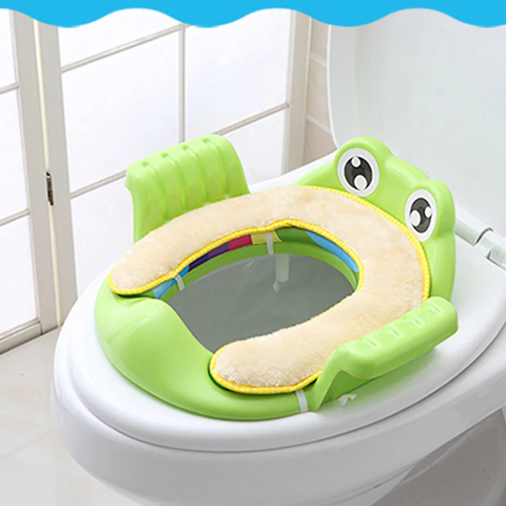 وسادة ناعمة باللون الأزرق اللطيف على شكل قعادة كرتونية للأطفال، مقعد تدريب مرحاض للأطفال غير قابل للانزلاق، مقعد تدريب للأطفال