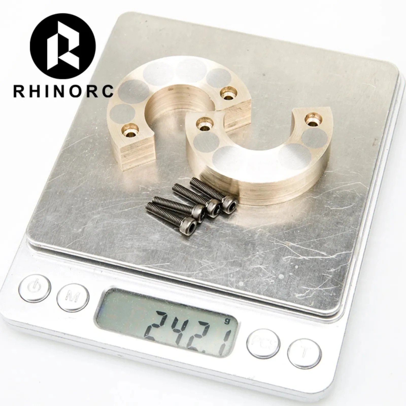 12.8 มม.ทองเหลืองเหล็กทังสเตน Counterweight 242g สําหรับ Rhino Capra เพลา Anti-Overturn RC รถปีนเขา