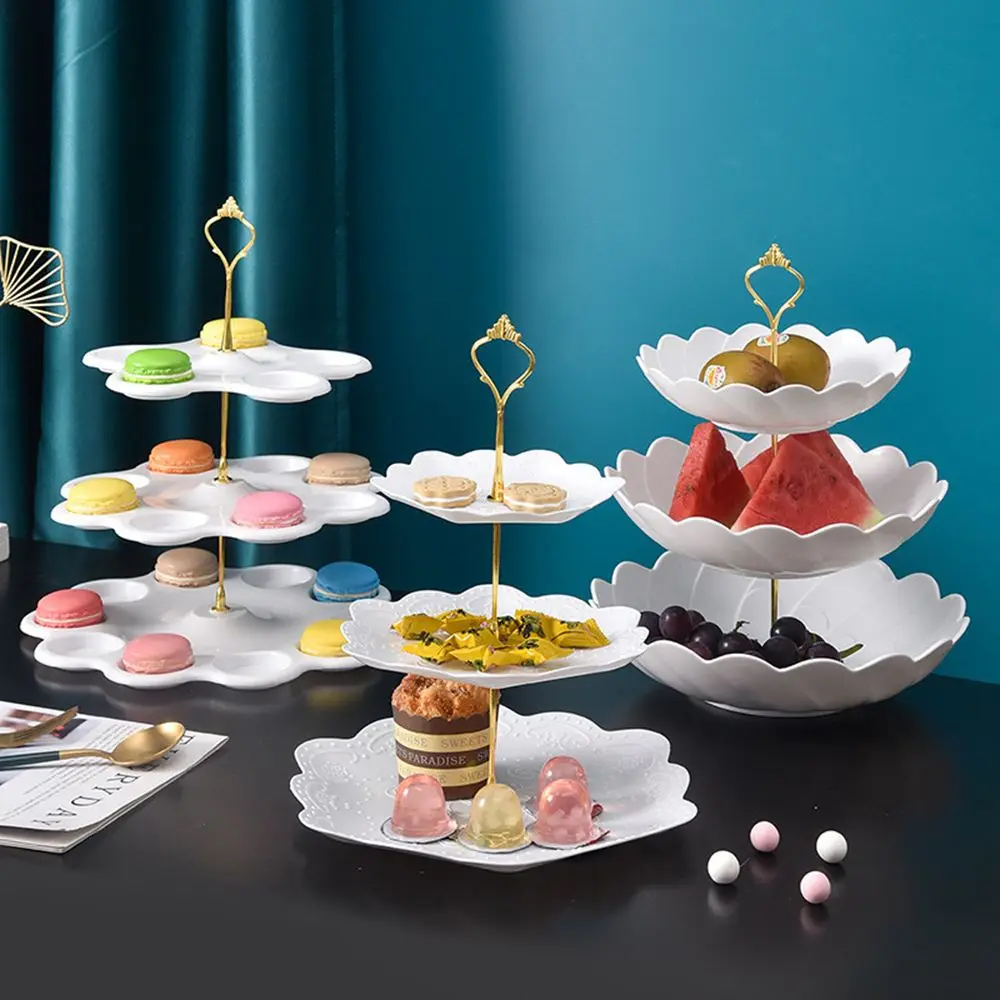 Home Decor Detachable Cupcake Display Fruit Plate Table Trays Dessert Holder Cake Stand