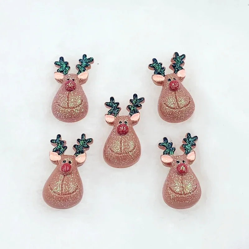 18x31mm Christmas reindeer Resin flatback Cabochon Art Supply Decoration Charm Craft DIY 8pcs S46 - Image 4