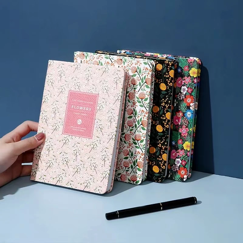 Flowery Journal, Planner Notebook and Calendar Schedule Organizer (Pink Cherry Blossom, A6 A5