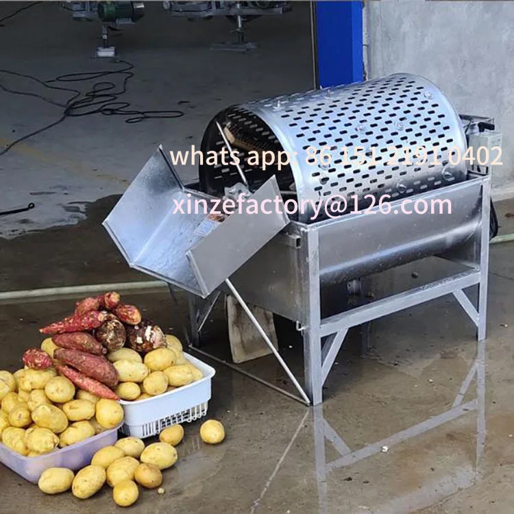 

Customizable potato washing machine Household 220v small automatic potato lotus root cleaning sweet potato machine Commercial
