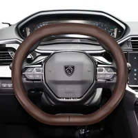 Para Peugeot doble cubierta de volante en forma de D ultrafina de cuero de microfibra transpirable 208 408 508 2008 3008 4008 5008