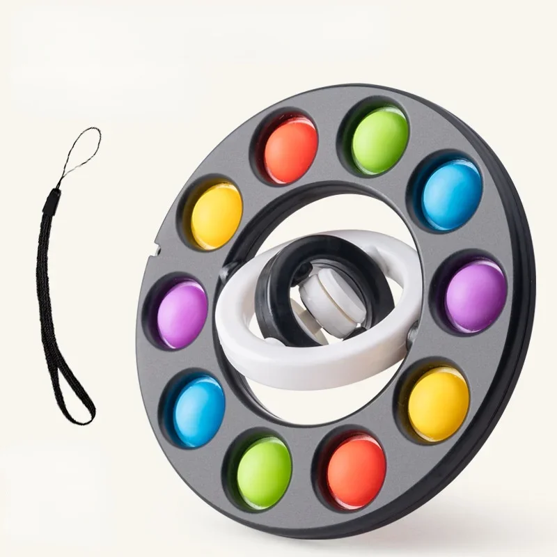 ثلاثية الأبعاد البوب فنجر سبينر لانهائي الوجه الدوران لعبة تحمل تململ سبينر اليد العليا المغازل EDC إصبع الدوران الإجهاد الإغاثة اللعب