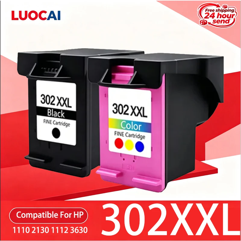 302XL Ink Cartridge Replacement Compatible For HP 302XL 302 Deskjet 1110 2130 1112 3630 Officejet 3830 3831 3833 Printer
