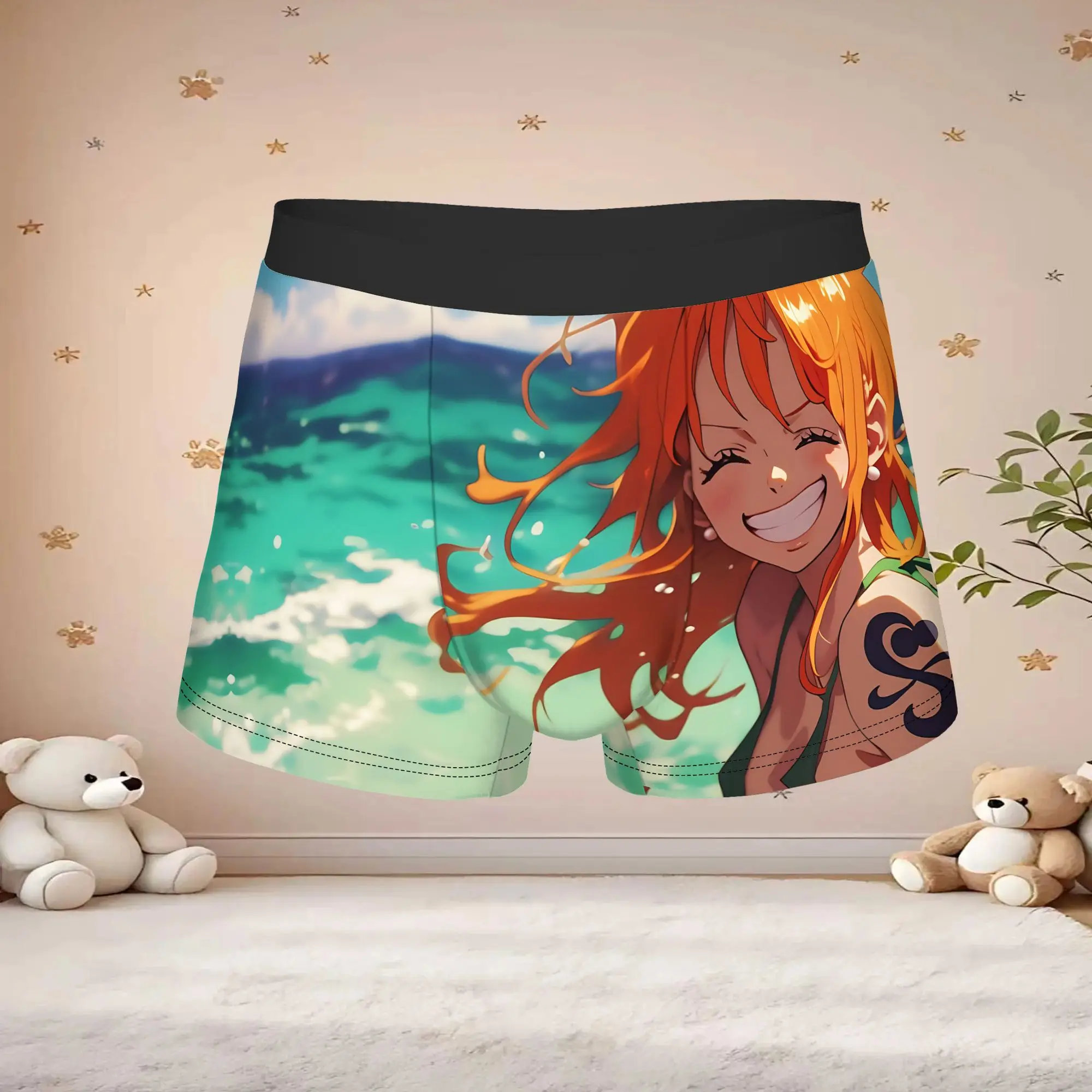 Anime One piece Theme Theme Boxers adults 18 plus Custom Underpants Breathbale Panties Men's Underwear Print Shorts Boxer Briefs