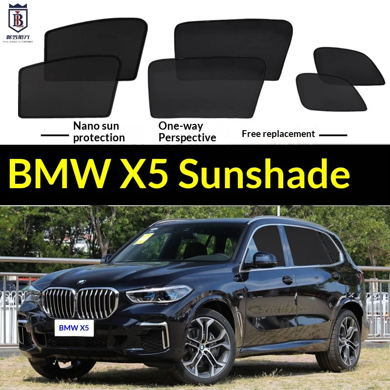 New X5  Fitment Special Sunshade X5L Car Magnetic Suction Mesh Anti-mosquito Solid Color Side Curtain Sunscreen Heat