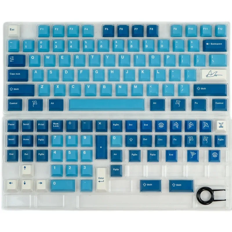 Teclado mecânico original PBT, 129 teclas, High Sublimated Keycaps, Hot Brother Peripherals