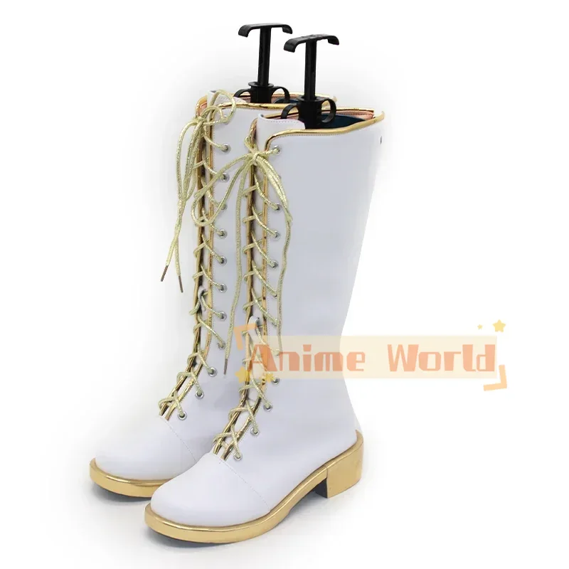 Halloween 2025 K Pop Rumi Cosplay Schoenen Vrouwen Witte Laarzen Halloween Carnaval Party Rollenspel Props