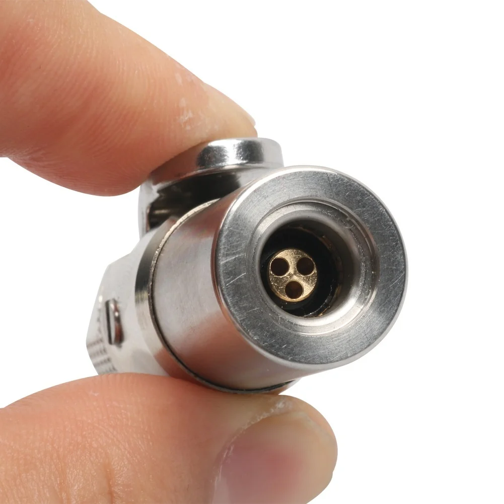 1 Pcs High-flow Adapter High Flow  Connector 12 Teeth Locking Tire Inflator Nozzle With Adapter Car -air Pump  Brass