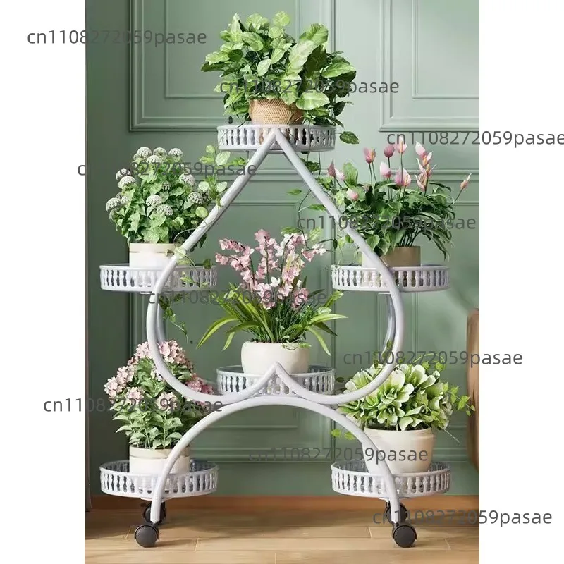 Multi-layer Metal Planter Holder Large Indoor/outdoor Home Garden Removable Plant Decoration Kit Nursery Floor for Indoor Use