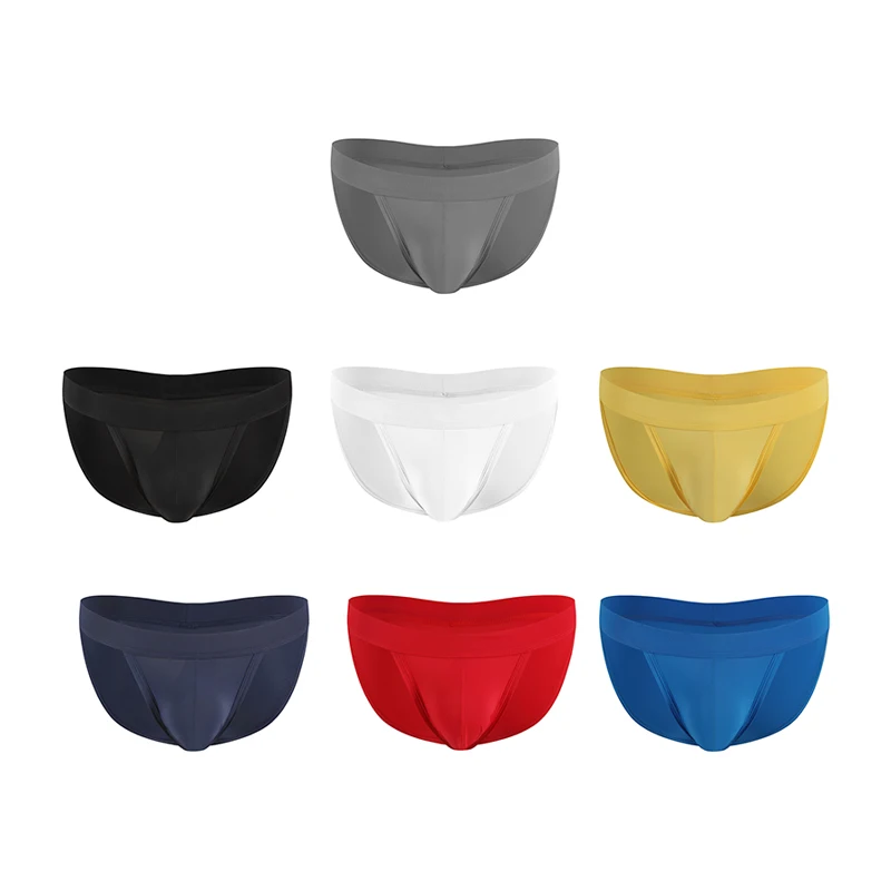 Men's Solid-Color Low-Waist Triangle Underwear Breathable Sexy Bottom Pants Trendy 1-Piece Set Mature Style Promotional price image 6