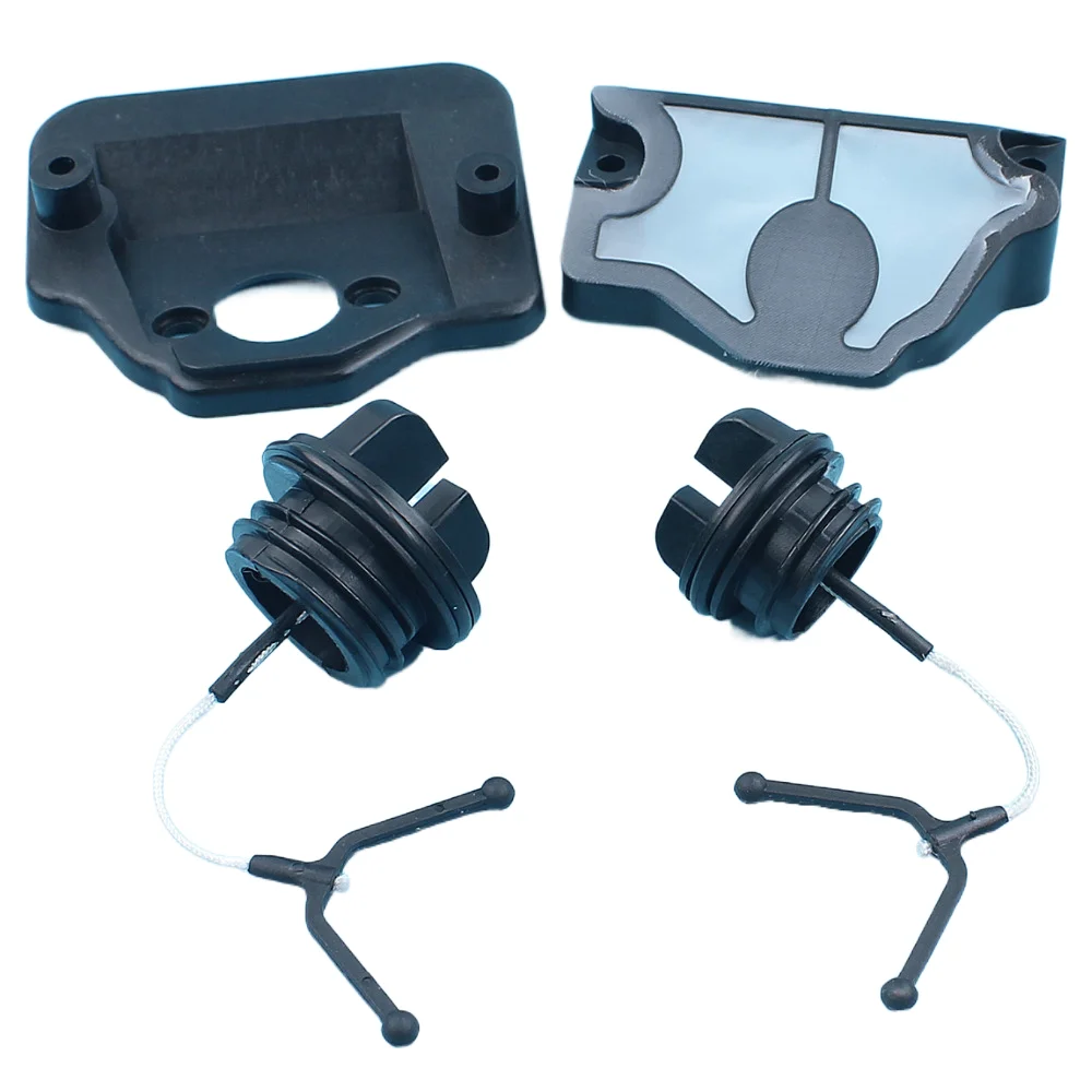 2 Sets Air Filter Oil & Fuel Tank Cap Kit For HUSQVARNA 136 137 141 142 36 41 Chainsaw Replacment Parts 530 029 811