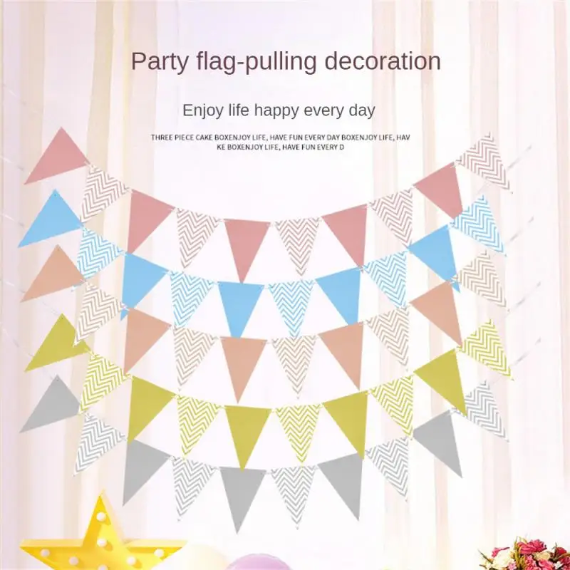 Gold And Green Triangular Flags Baby Bride Gift Party Birthday Party Decoration Wedding Party Banner