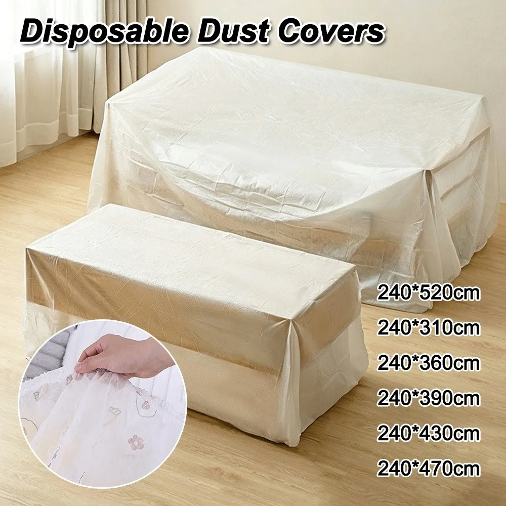New Elastic Disposable Dust Covers Waterproof All Wrapped Dust-proof Cover Large Size Drawstring Protector Cover Home Renovation