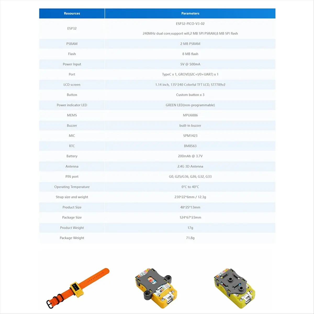 

~【A391Z】For M5StickC Plus2 ESP32 IoT Development Board with Watch Set IoT