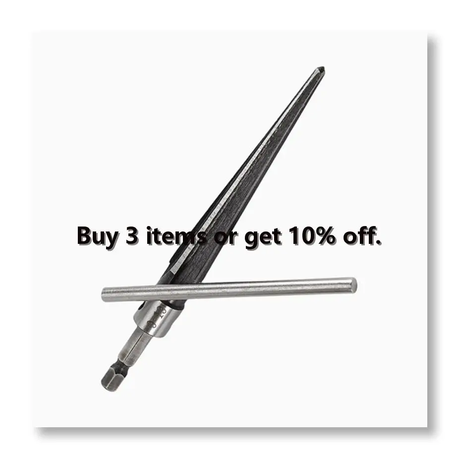 ✼Taper Reamer 3-13mm Hex Shank Reamer Fluted Hand Held Steel Bridge Pin Hole Chamfer Woodworking Cutting Tool Core Drill Bit