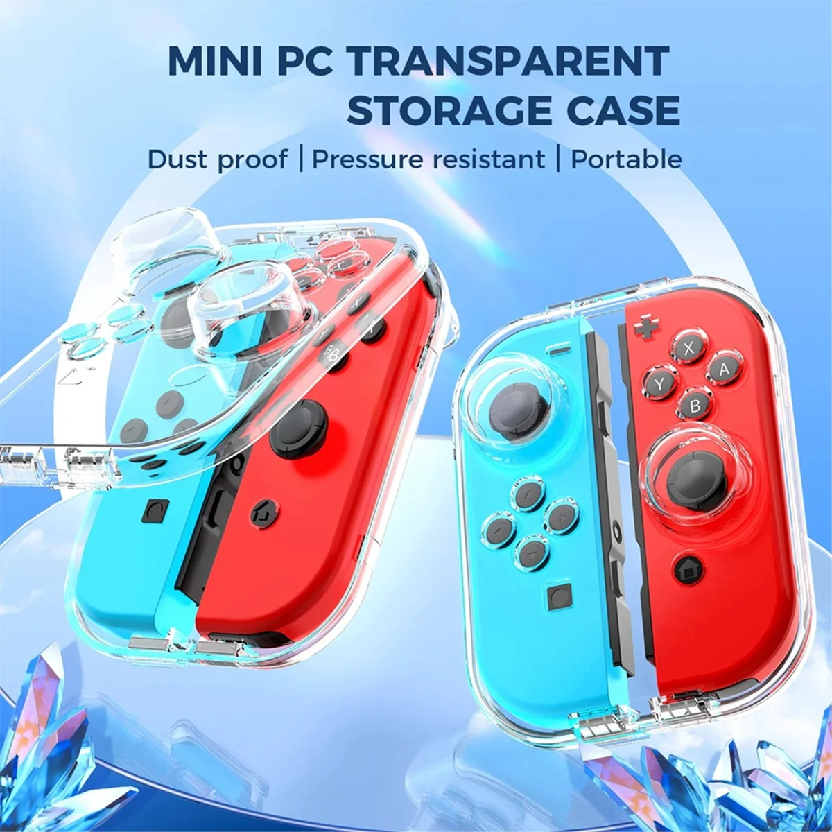 NEW Mini Version PC Transparent Storage Box for Nintendo Switch Joy-Con No-Wristband Version Joycon Storage Box