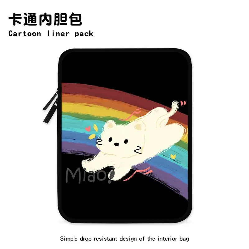 

Cartoon Cat Cute Laptop Sleeve Carrying Bag 13 13.6 Inch Computer Bag for Macbook AirM1 13.3 PRO14 15 Inch ASUS HP Sleeve Bag
