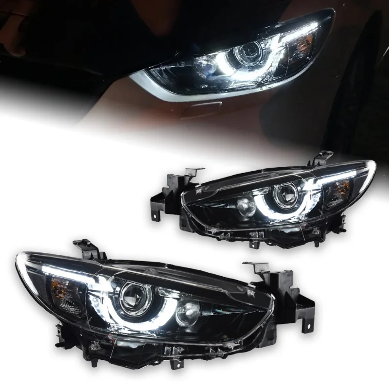 Suitable for 2013-2016 Mazda 6 Atenza Assembly Modified LED High-End Spoon Shape Headlight