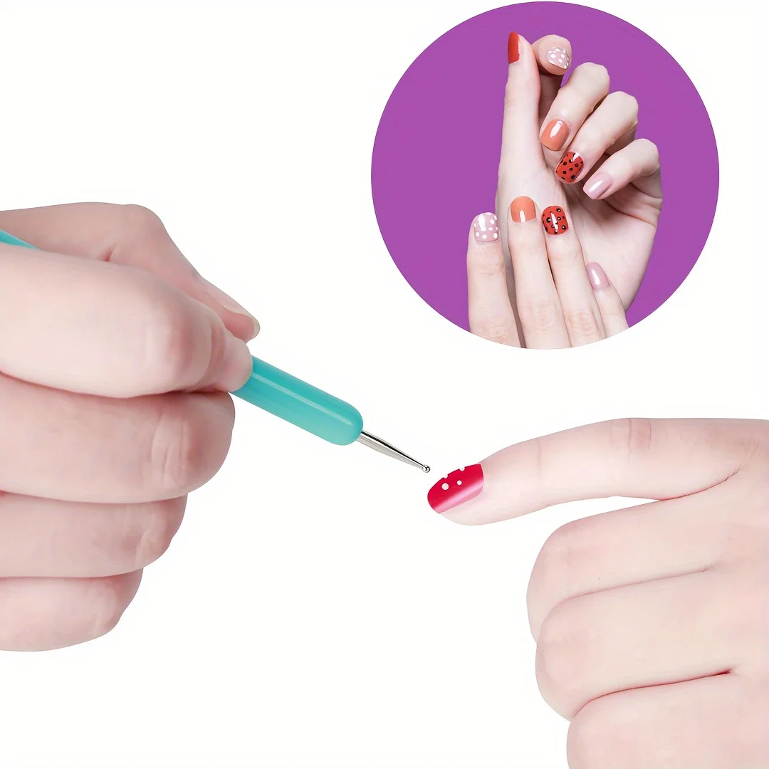 مجموعة قلم منقوش مكونة من 5 قطع، أدوات تشكيل الطين ذات طرف كروي بلاستيكي غير مشحونة، ملحقات تتبع النماط والتنقيط للفخار