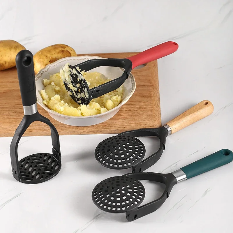 Potato masher Smooth mashed potato press Novice kitchen accessories tool Push fruit puree garlic crusher