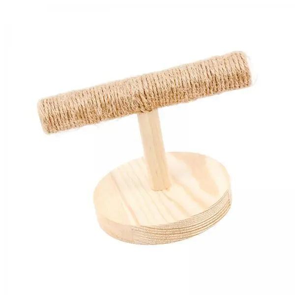 Tabletop Play Stand Wooden Bird Perch Stand for Parakeet Parrot Medium Small Bird Cage Accessories