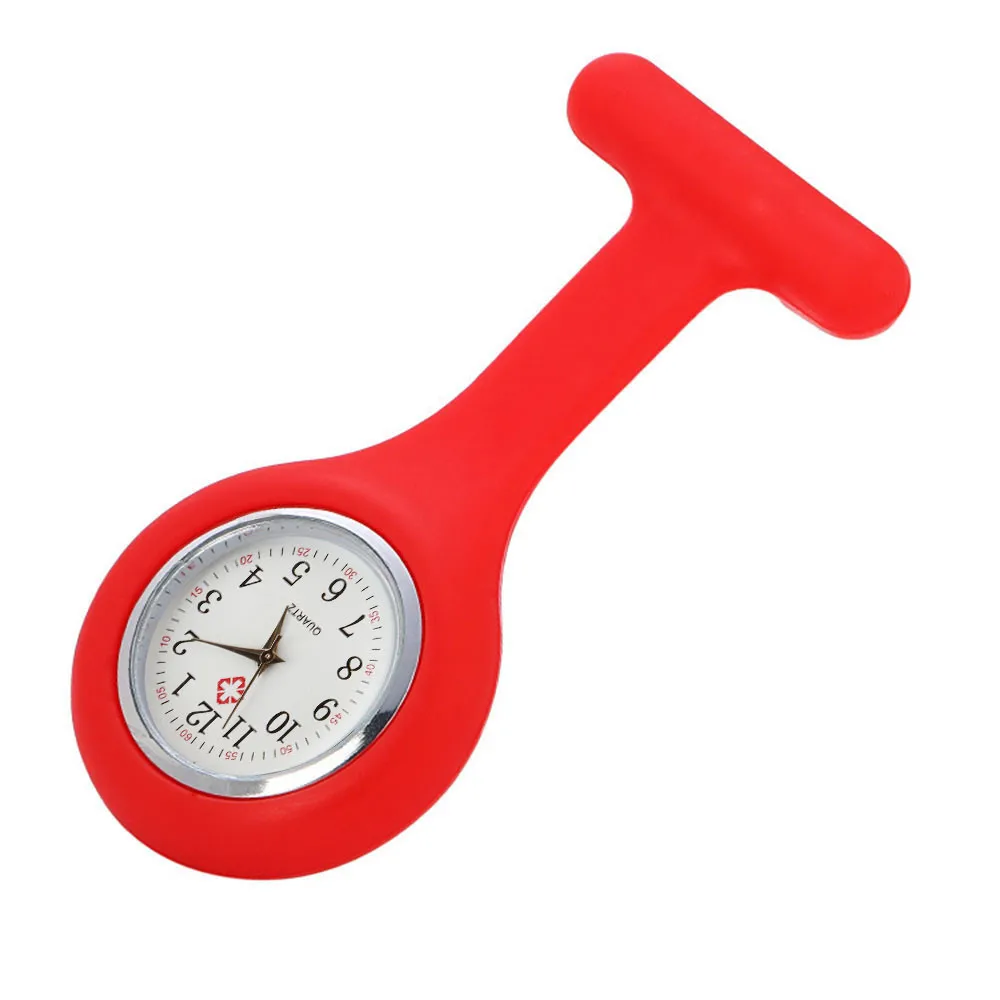 Fashion Cute New Silicone Nurse Watch Brooch Tunic Fob Watch With Free Battery Doctor Medical Dropshipping