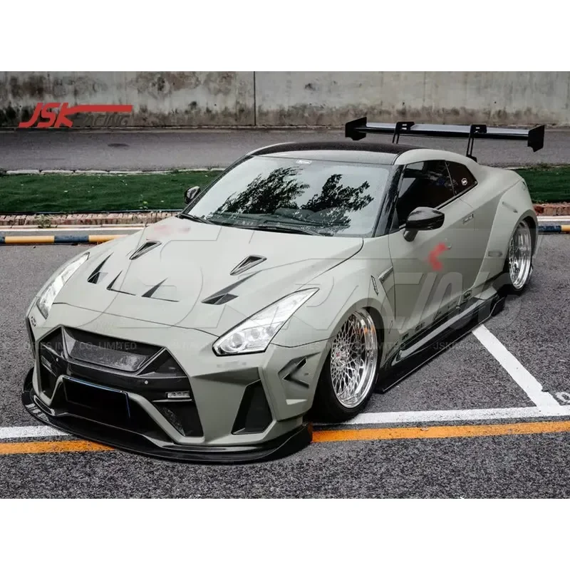 BKSSII Style Half Carbon Fiber Wide Bodykit for 2008-2025 Nissan GTR R35 CBA DBA EBA Body Kits