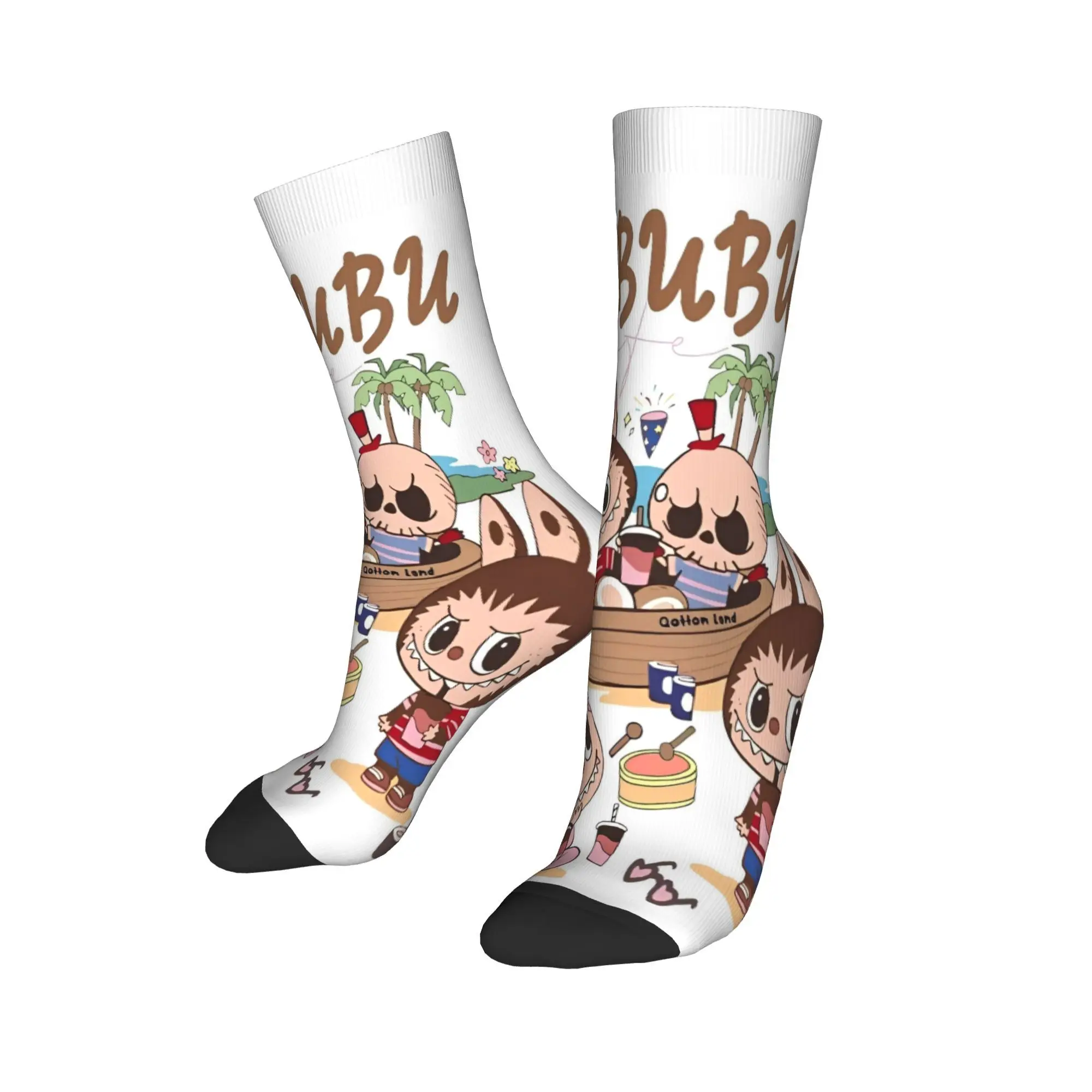 Unisex labubu doll cute kawaii Socks Super Soft Funny Happy  Socks Harajuku Stuff Middle Tube Socks Suprise Gift Idea