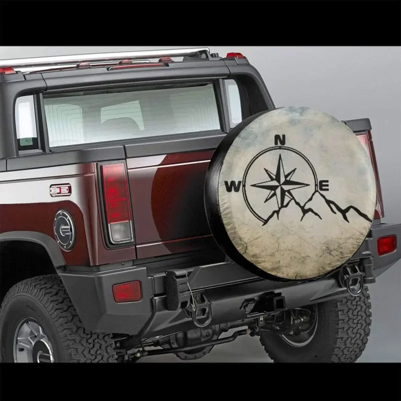 CENSIHER-Universal Waterproof Polyester Spare Wheel Tire Cover, Fit for Mountain Compass, Nature