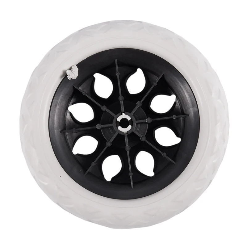 ¡Promoción! Carrito de compras de espuma con núcleo de plástico blanco y negro, ruedas de rueda de cartón, 2 unidades
